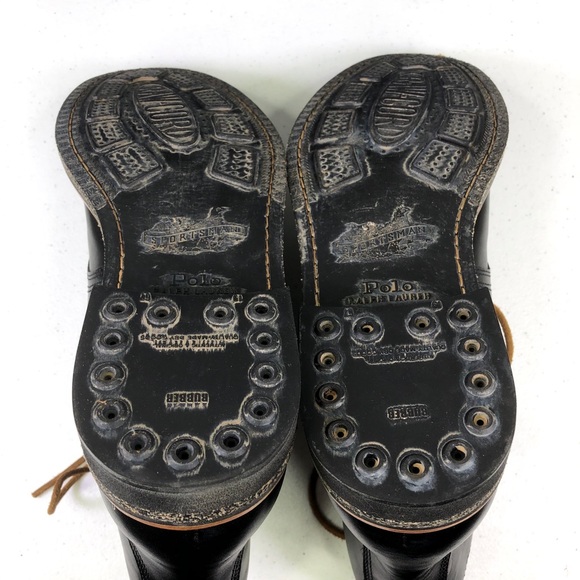 Polo Ralph Lauren Men Combat Boots RL Army Leather - Picture 8 of 9